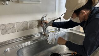 キッチン水栓（シングルレバー混合水栓）交換工事｜柏市南増尾